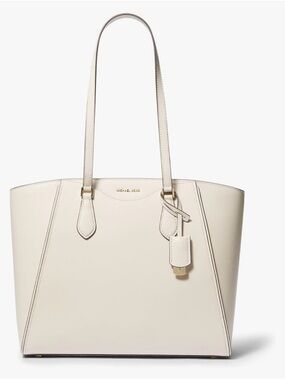MICHAEL KORS Ivory Leather Tote with Gold Hardware and matching WALLET!